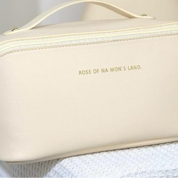 Beige Cosmetic Makeup Bag - Picture 3 of 4